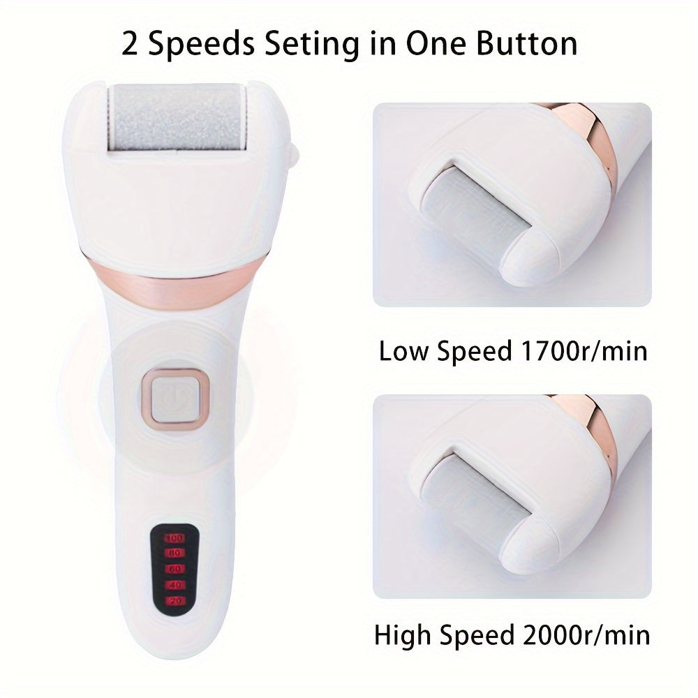 Electric Foot Callus Remover & Pedicure Kit — 3 Roller Heads, Rechargeable - Health and wellness