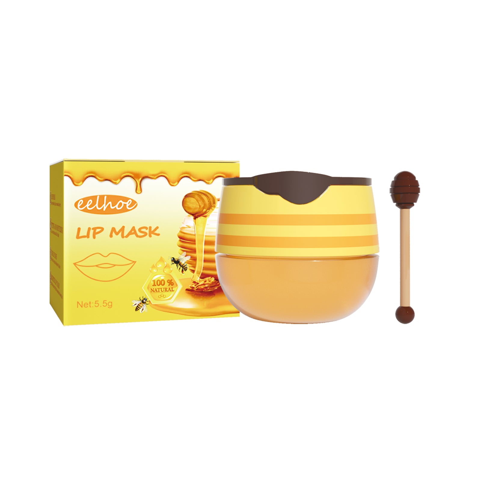 Honey Lip Mask - Moisturizing, Exfoliating & Repairing Overnight Treatment for Soft Lips - Health and wellness