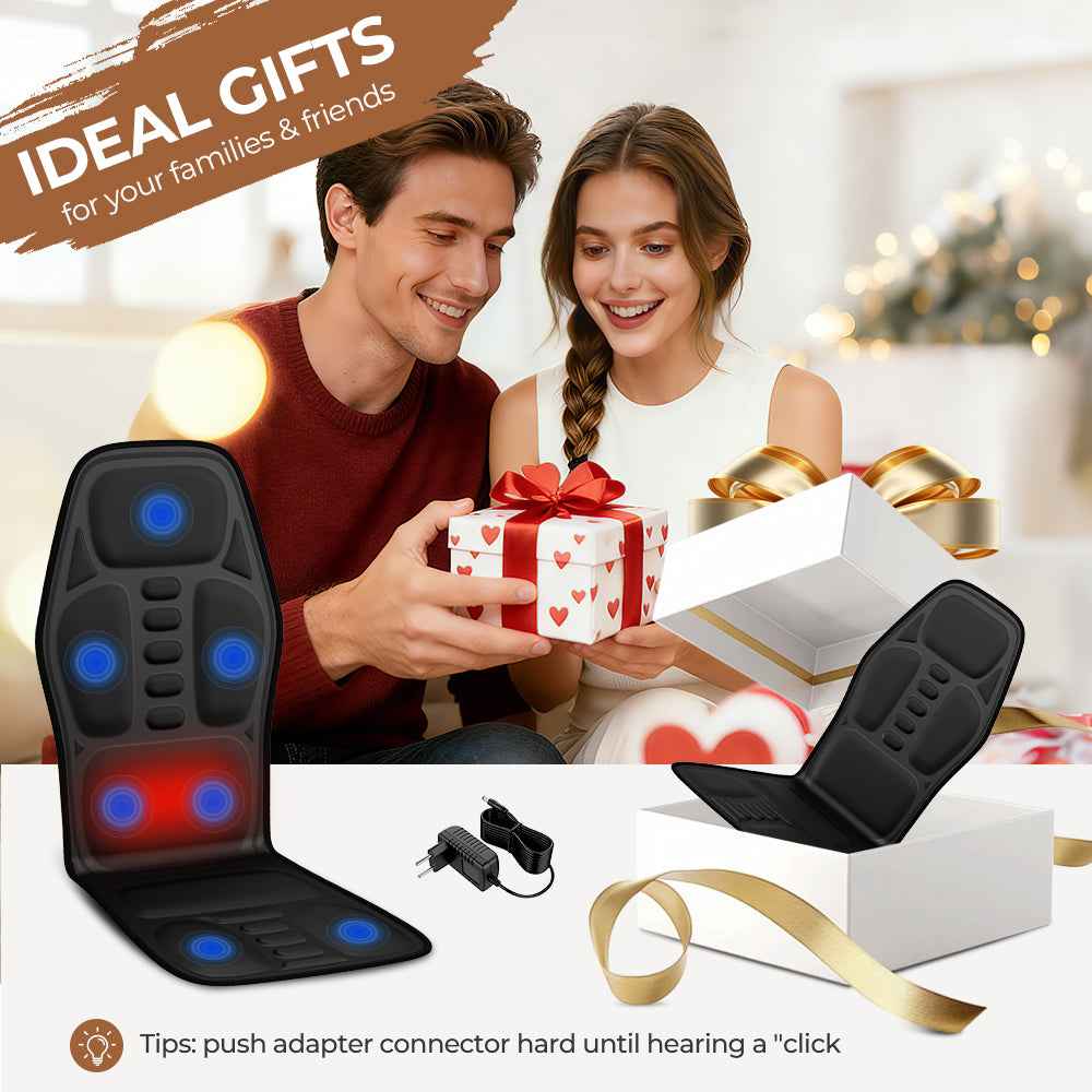 Heated Back Massager Seat Pad - Health and wellness