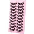 Faux Mink Lash Clusters — 10 Pairs, Fluffy Full Volume Bottom & Top Lashes - Health and wellness