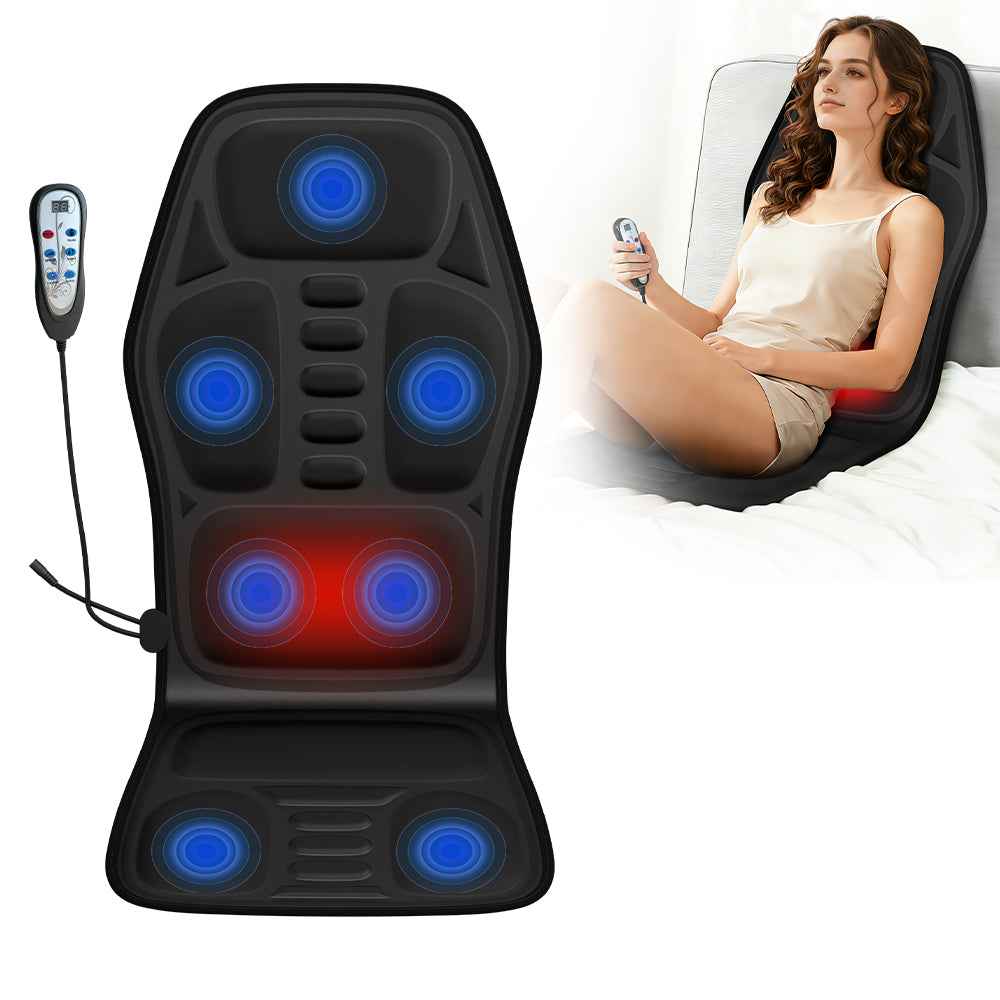 Heated Back Massager Seat Pad - Health and wellness