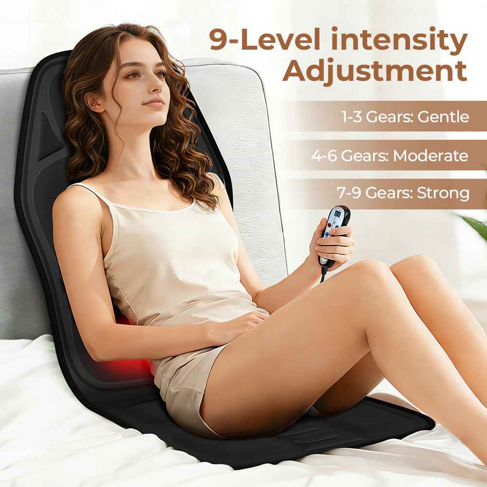 Heated Back Massager Seat Pad - Health and wellness