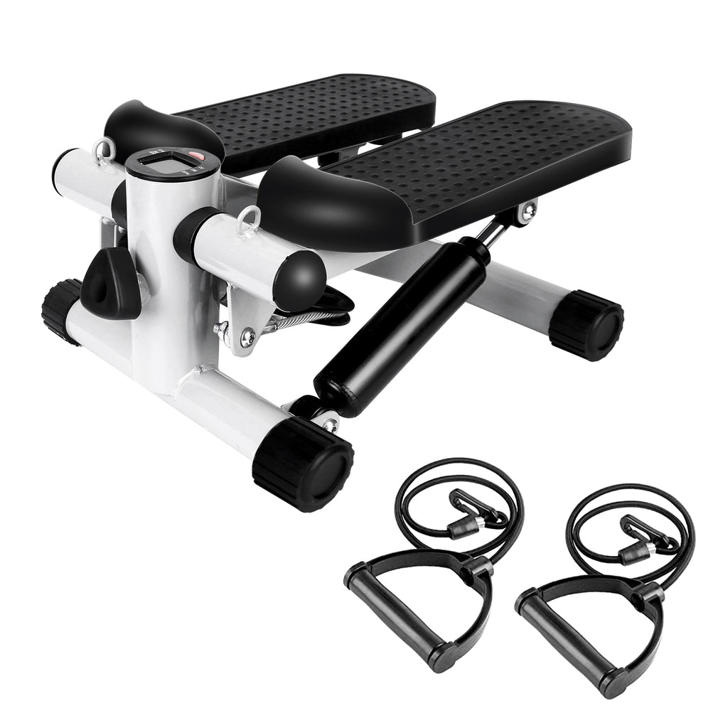Mini Fitness Stepper with Resistance Bands & LCD Monitor - Health and wellness