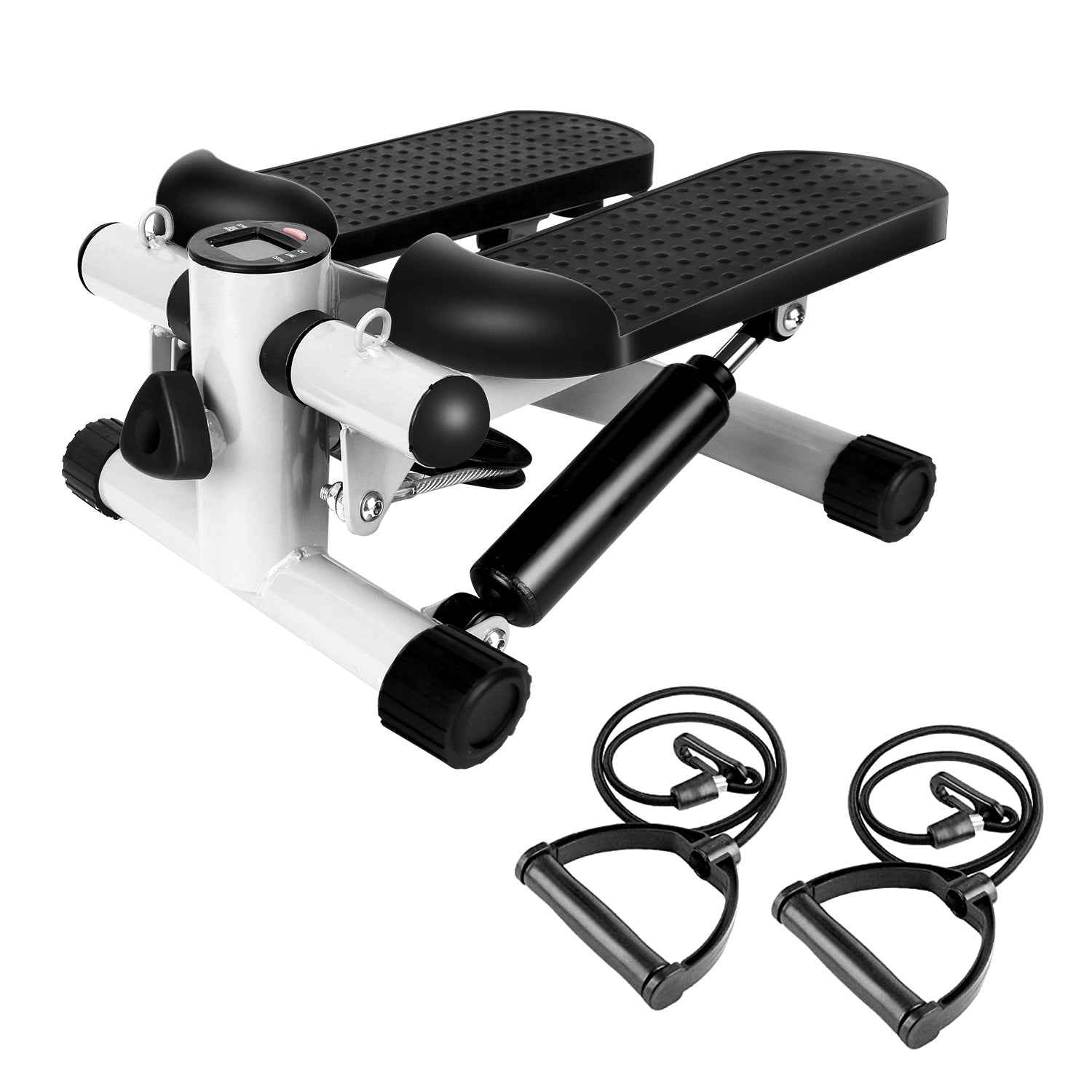 Mini Fitness Stepper with Resistance Bands & LCD Monitor - Health and wellness