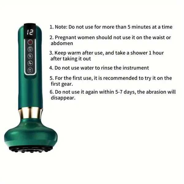 Electric Vacuum Cupping Massager | 12-Level Body Gua Sha - Health and wellness