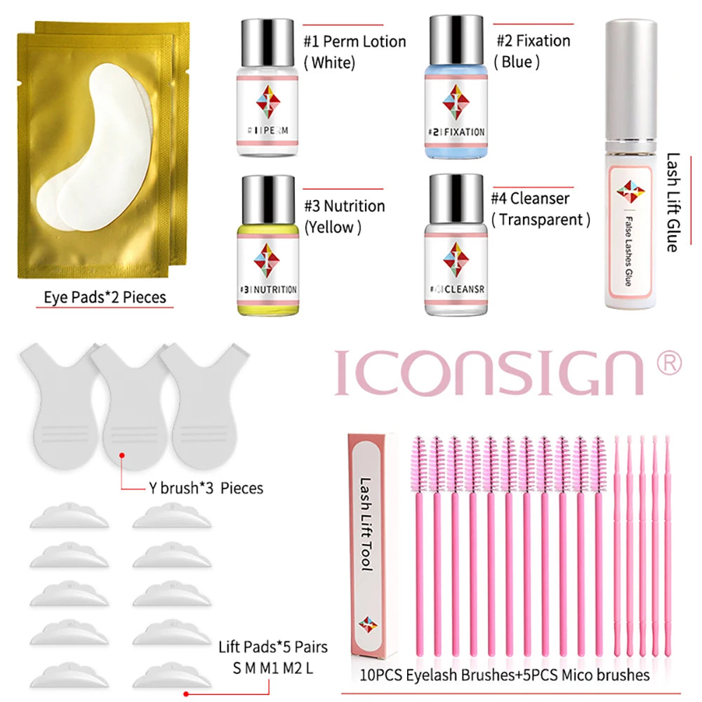 ICONSIGN Eyelash Lift Kit - Professional Lash Lift & Perm Set for Home and Salon - Health and wellness