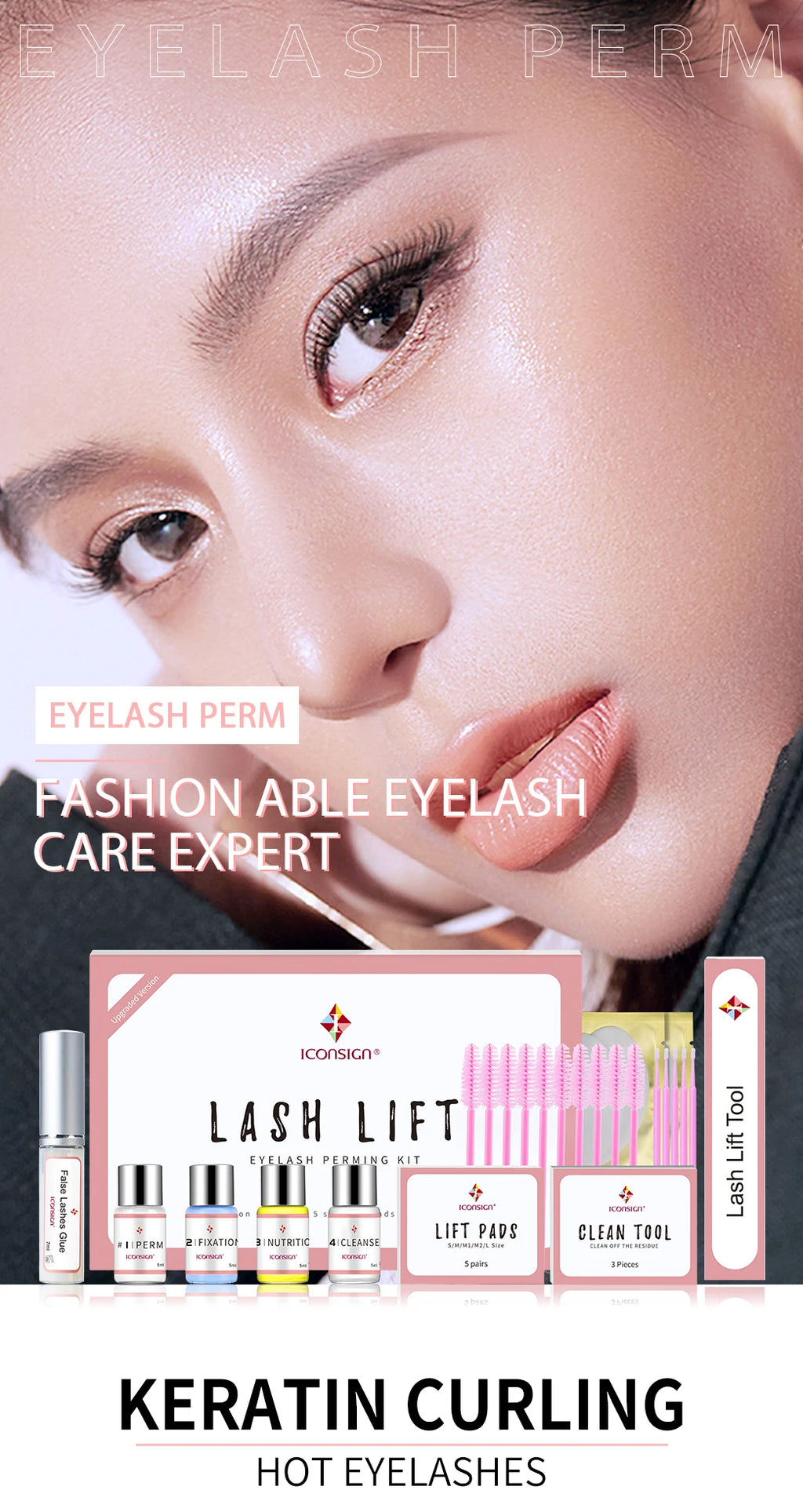 ICONSIGN Eyelash Lift Kit - Professional Lash Lift & Perm Set for Home and Salon - Health and wellness