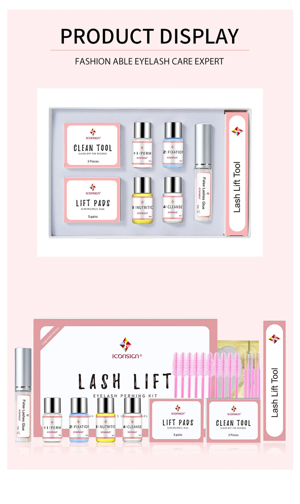 ICONSIGN Eyelash Lift Kit - Professional Lash Lift & Perm Set for Home and Salon - Health and wellness