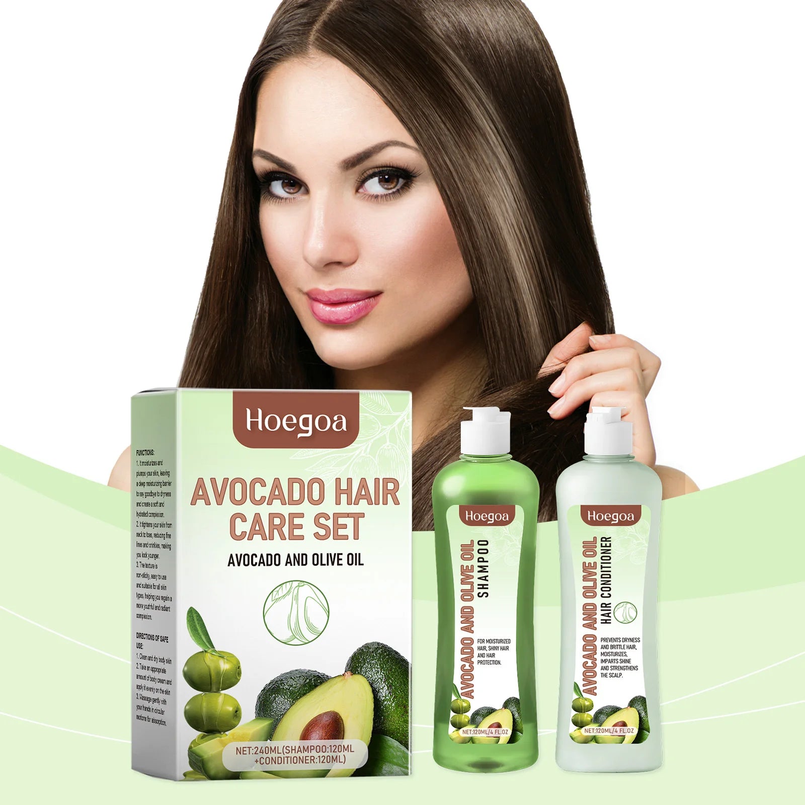 Hair Growth Shampoo Conditioner Set for Anti-Frizz and Deep Nourishment - Ultimate Solution for Healthy Hair Growth - Health and wellness