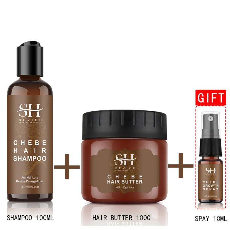 Chebe Hair Growth Serum & Powder — African Hair Loss Treatment Spray for Edges & Length