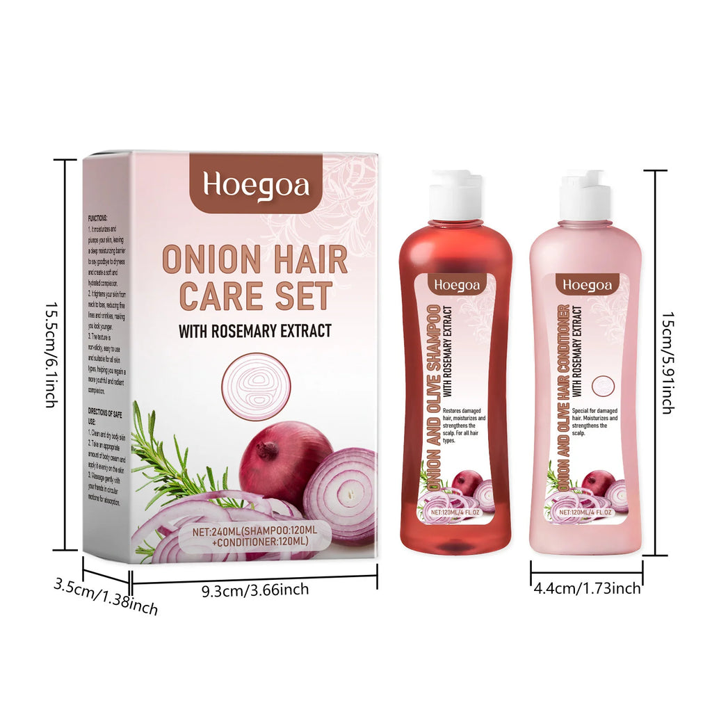 Hair Growth Shampoo Conditioner Set for Anti-Frizz and Deep Nourishment - Ultimate Solution for Healthy Hair Growth - Health and wellness