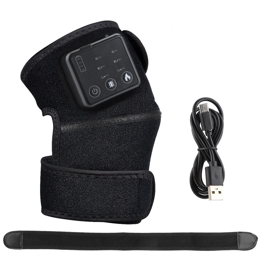 Electric Knee Massager with Far Infrared Heat for Joint Brace Support and Pain Relief - Health and wellness