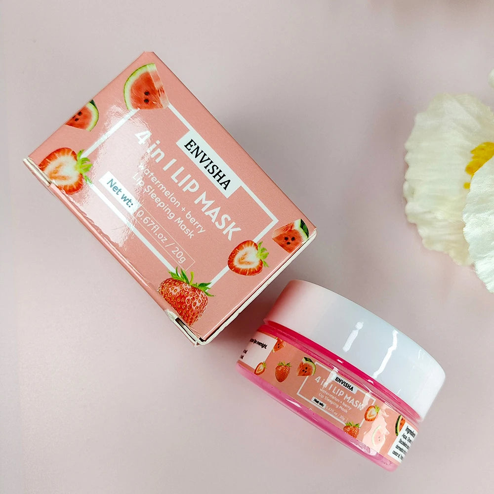 ENVISHA Exfoliating Lip Mask & Overnight Lip Scrub - Health and wellness