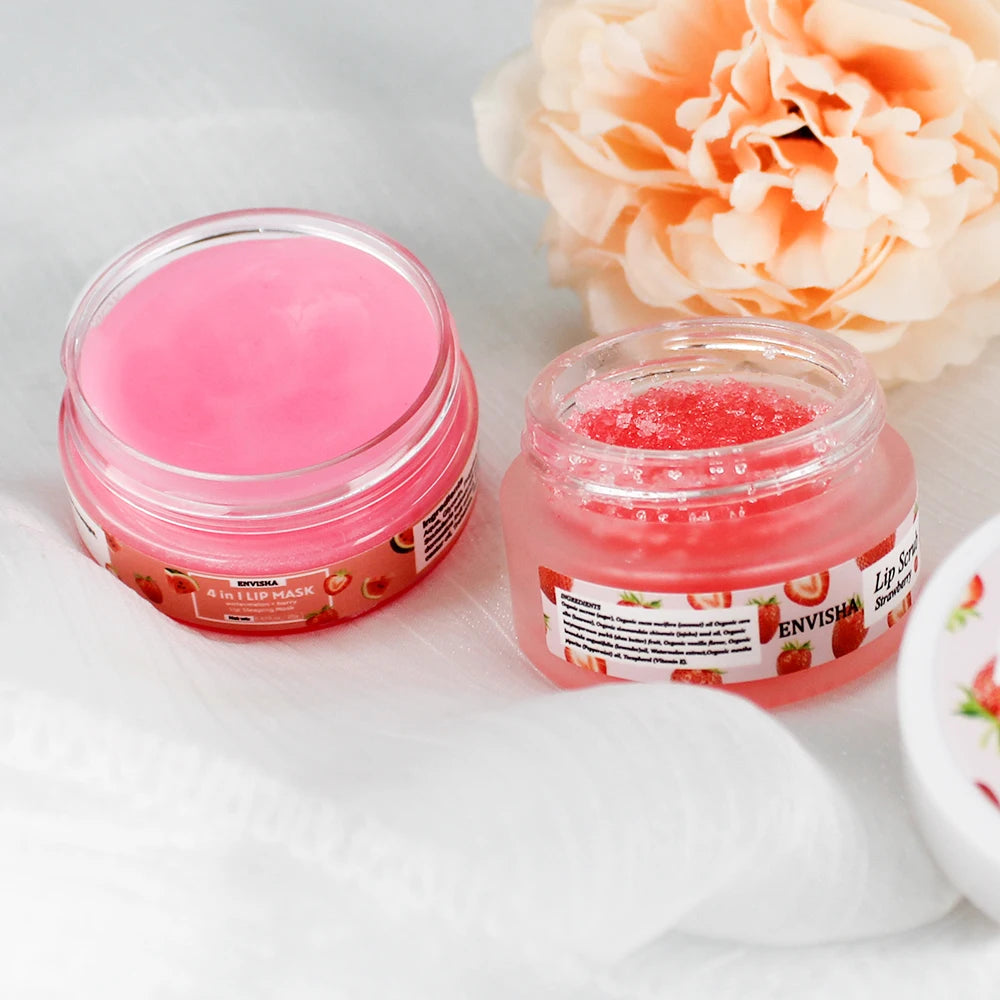 ENVISHA Exfoliating Lip Mask & Overnight Lip Scrub - Health and wellness