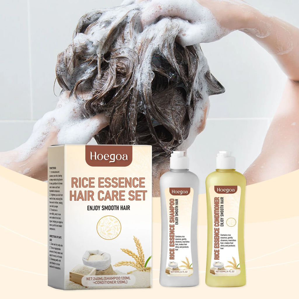 Hair Growth Shampoo Conditioner Set for Anti-Frizz and Deep Nourishment - Ultimate Solution for Healthy Hair Growth - Health and wellness