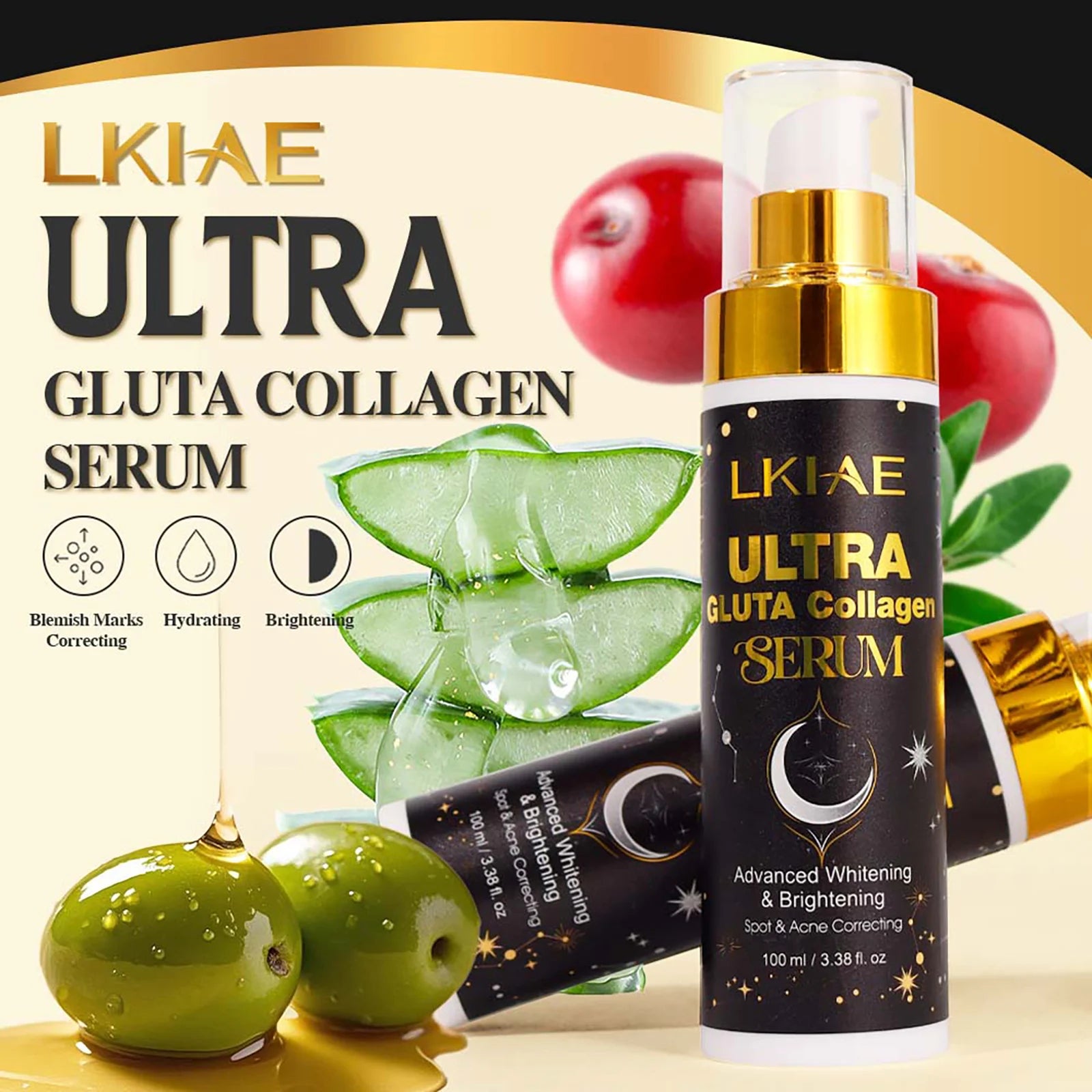 LKIAE Glutathione Collagen Serum - Brightening Formula 100ml - Health and wellness