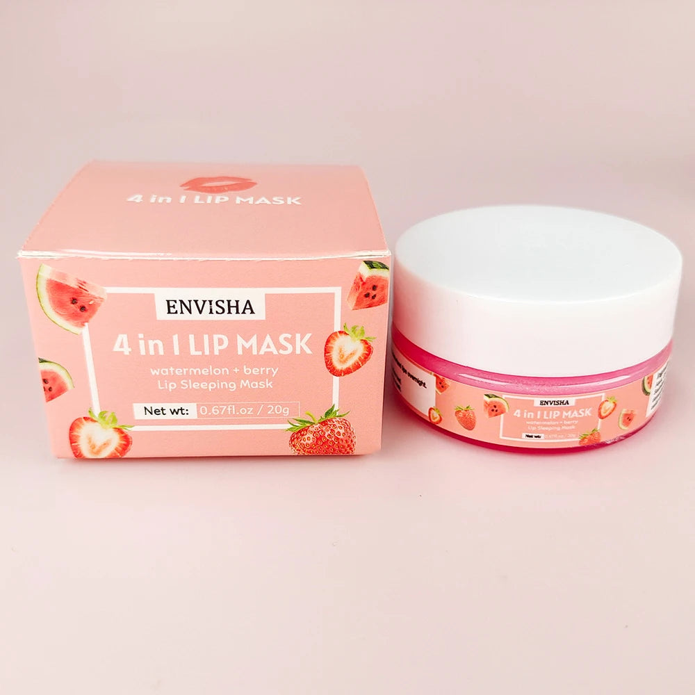 ENVISHA Exfoliating Lip Mask & Overnight Lip Scrub - Health and wellness