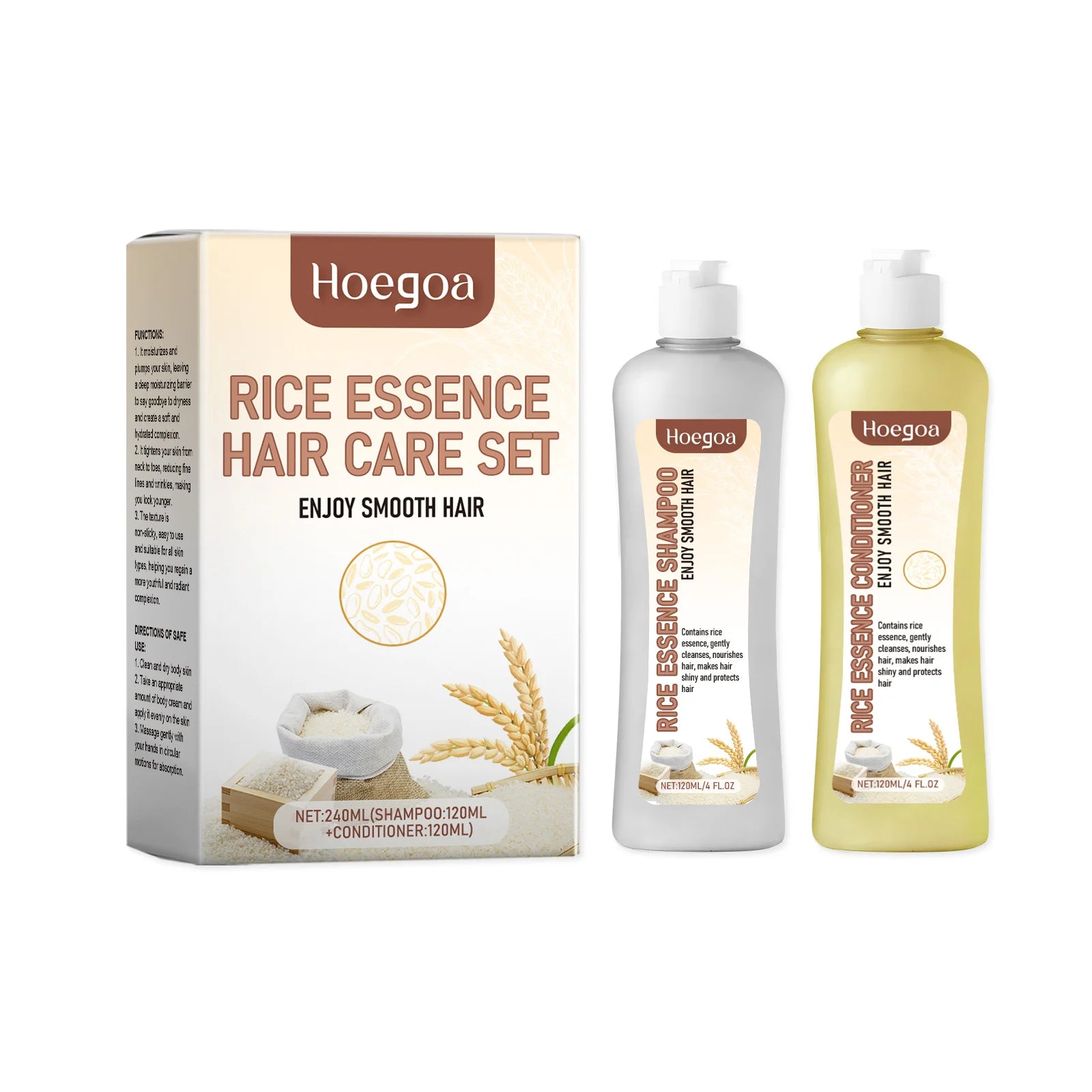 Hair Growth Shampoo Conditioner Set for Anti-Frizz and Deep Nourishment - Ultimate Solution for Healthy Hair Growth - Health and wellness