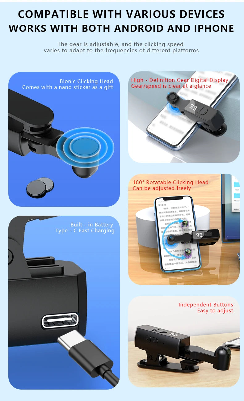Automatic Screen Auto Clicker for Smartphone – Game & Live Stream Tapper