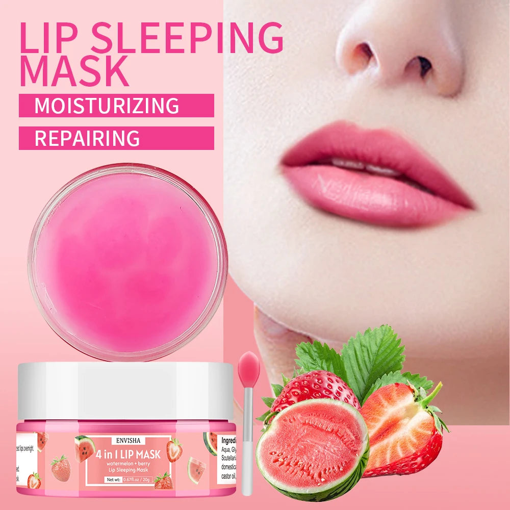 ENVISHA Exfoliating Lip Mask & Overnight Lip Scrub - Health and wellness