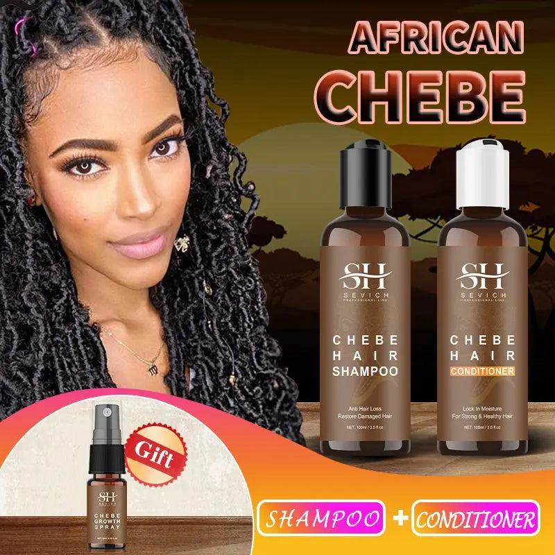 Chebe Hair Growth Serum & Powder — African Hair Loss Treatment Spray for Edges & Length