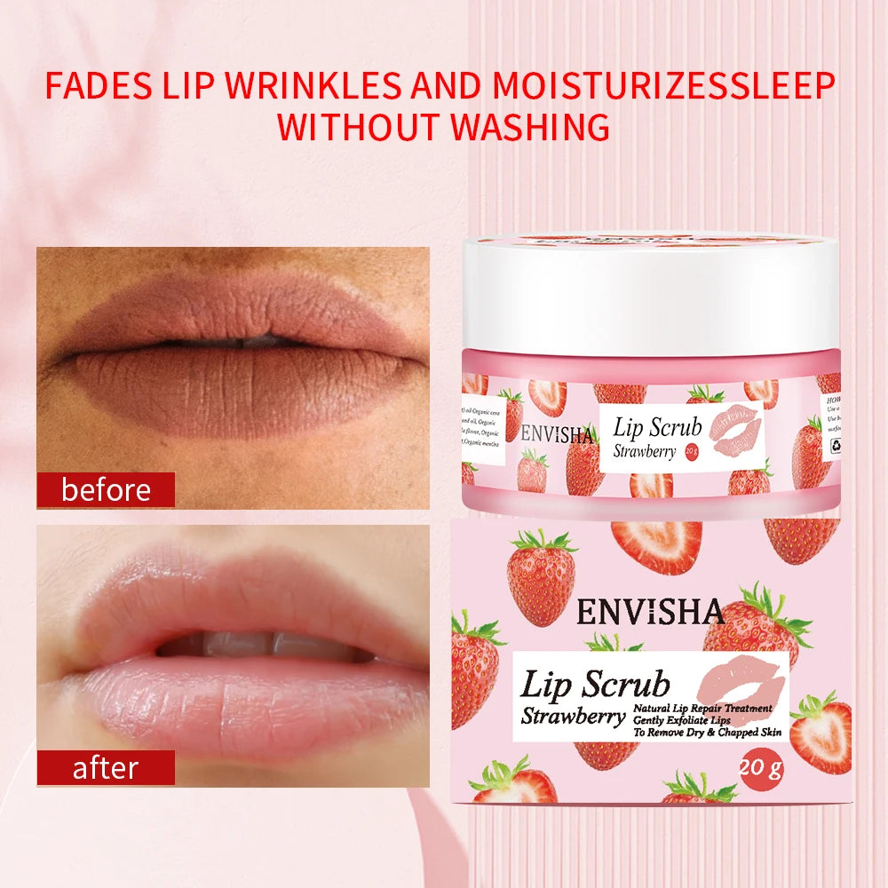 ENVISHA Exfoliating Lip Mask & Overnight Lip Scrub - Health and wellness