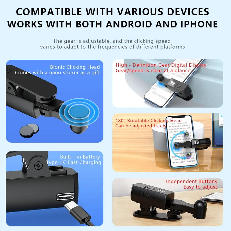 Automatic Screen Auto Clicker for Smartphone – Game & Live Stream Tapper