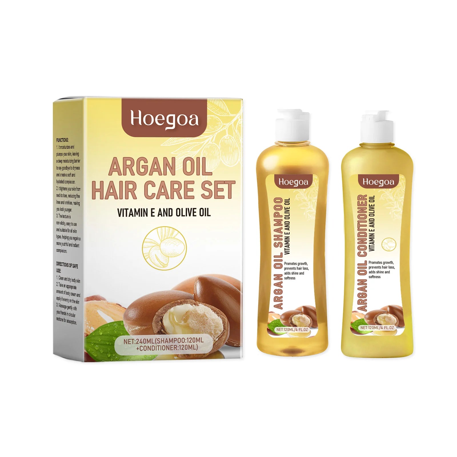 Hair Growth Shampoo Conditioner Set for Anti-Frizz and Deep Nourishment - Ultimate Solution for Healthy Hair Growth - Health and wellness