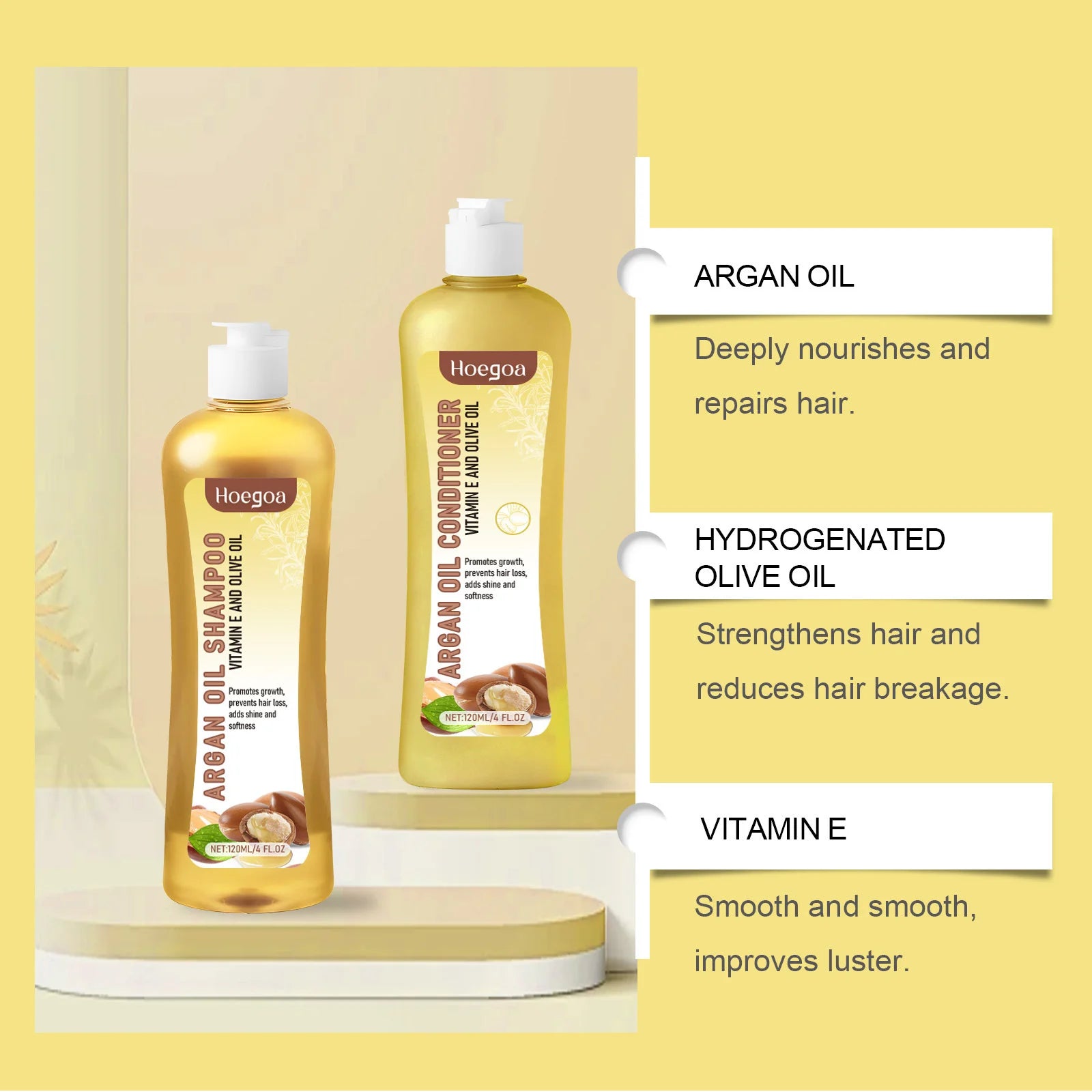 Hair Growth Shampoo Conditioner Set for Anti-Frizz and Deep Nourishment - Ultimate Solution for Healthy Hair Growth - Health and wellness
