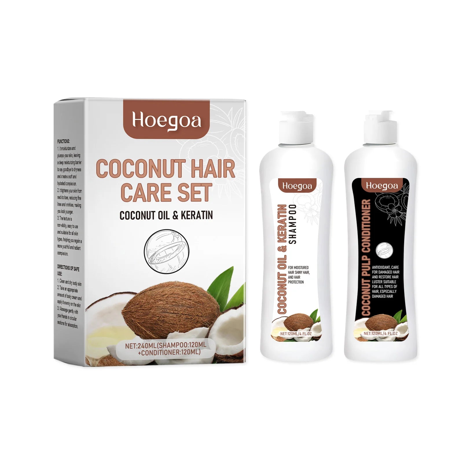 Hair Growth Shampoo Conditioner Set for Anti-Frizz and Deep Nourishment - Ultimate Solution for Healthy Hair Growth - Health and wellness