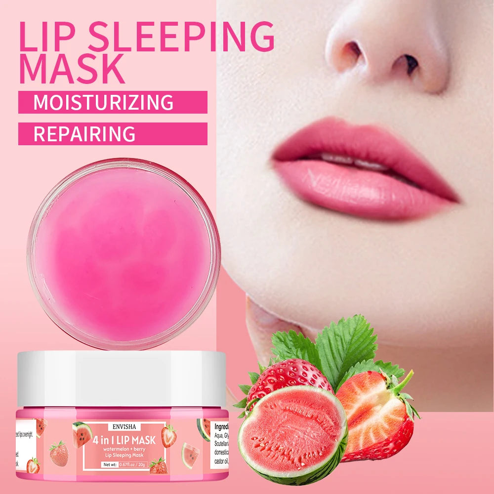 ENVISHA Exfoliating Lip Mask & Overnight Lip Scrub - Health and wellness