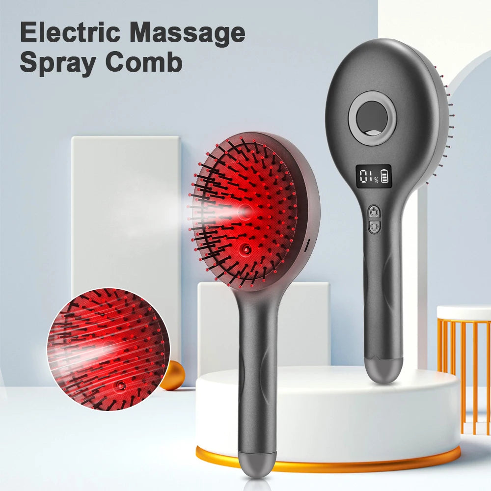 Red Light Scalp Massage Comb & Hair Growth Spray Brush - Health and wellness