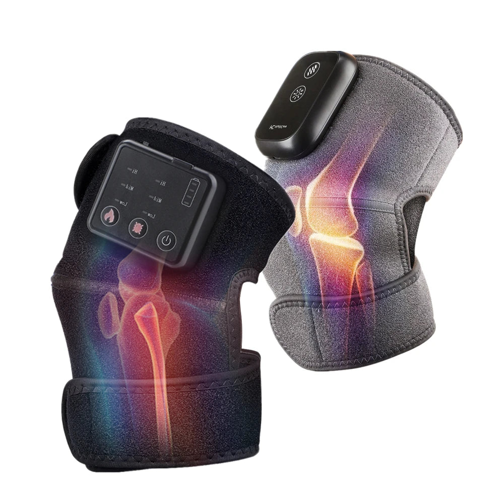 Electric Knee Massager with Far Infrared Heat for Joint Brace Support and Pain Relief - Health and wellness