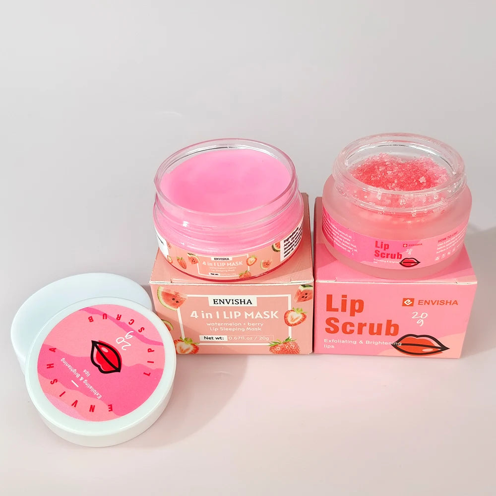 ENVISHA Exfoliating Lip Mask & Overnight Lip Scrub - Health and wellness