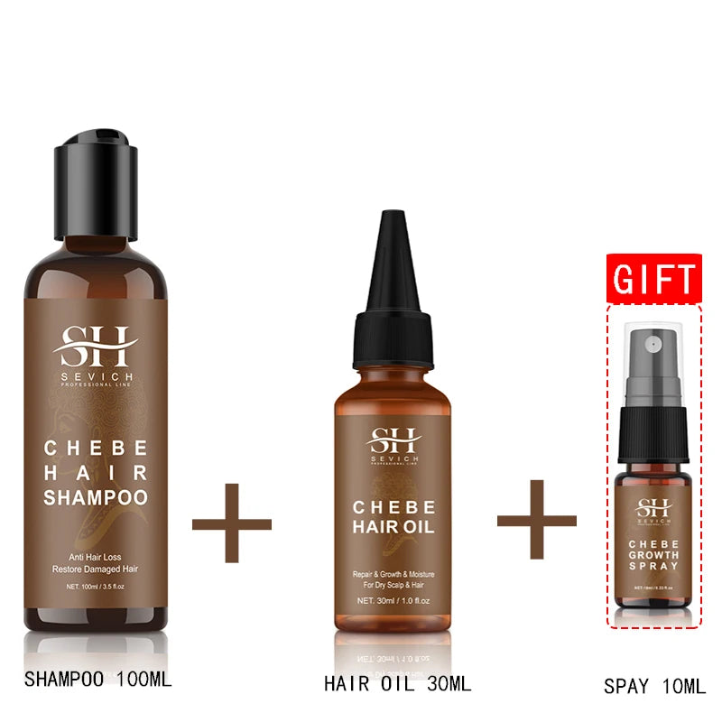 Chebe Hair Growth Serum & Powder — African Hair Loss Treatment Spray for Edges & Length