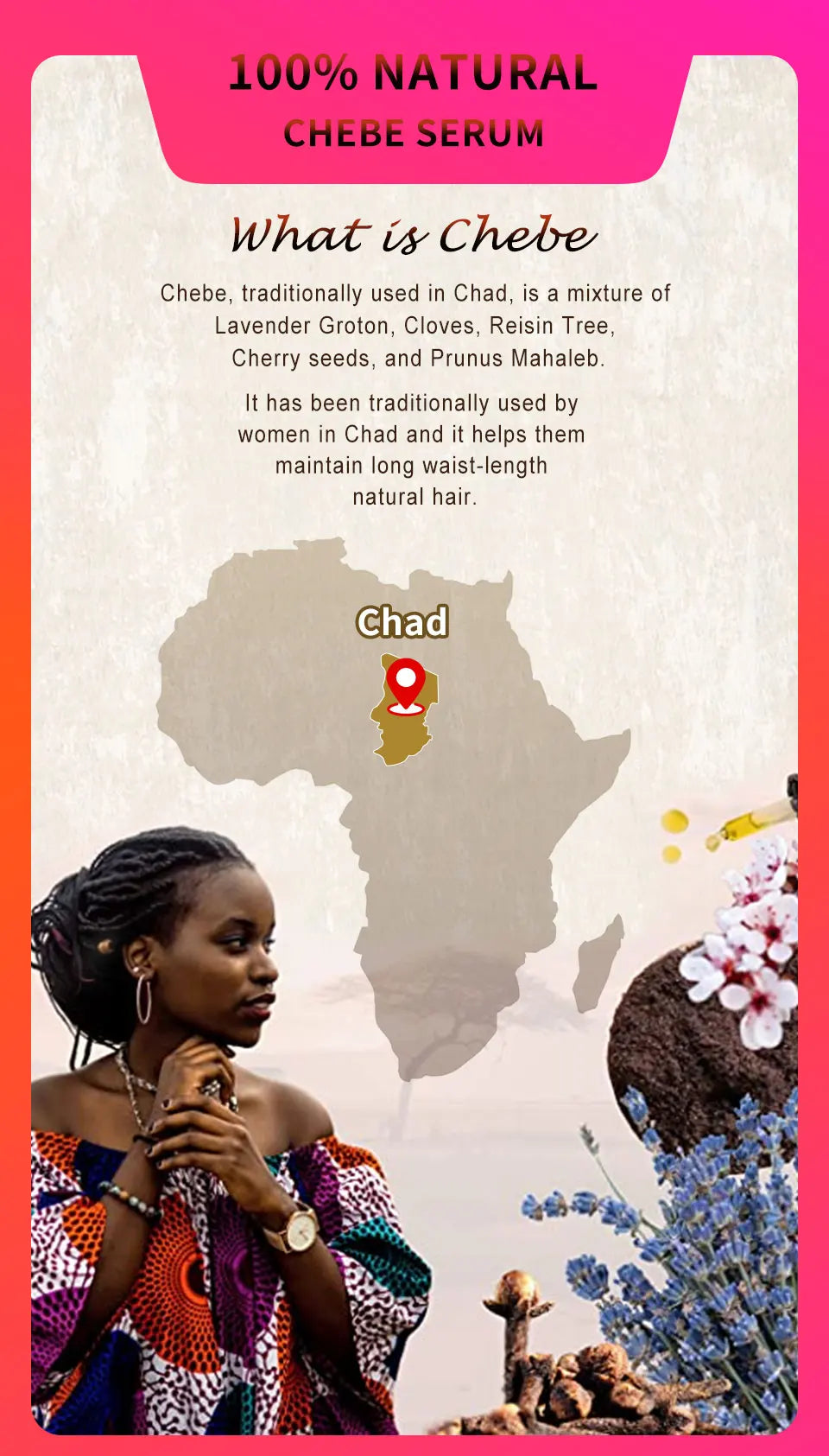 Chebe Hair Growth Serum & Powder — African Hair Loss Treatment Spray for Edges & Length