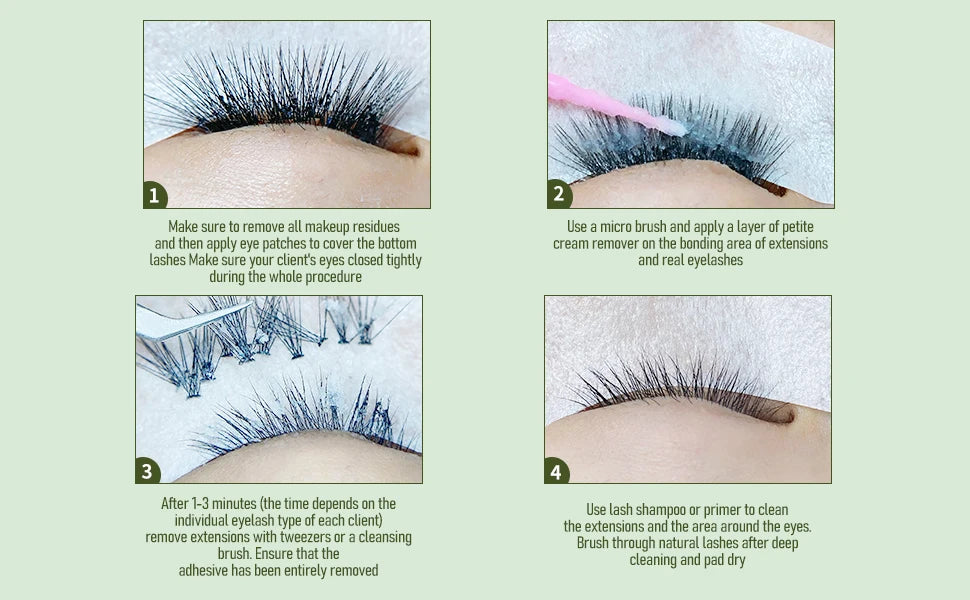 Eyelash Extensions Cream Remover — Aloe Gentle Lash Glue Remover for Sensitive Eyes