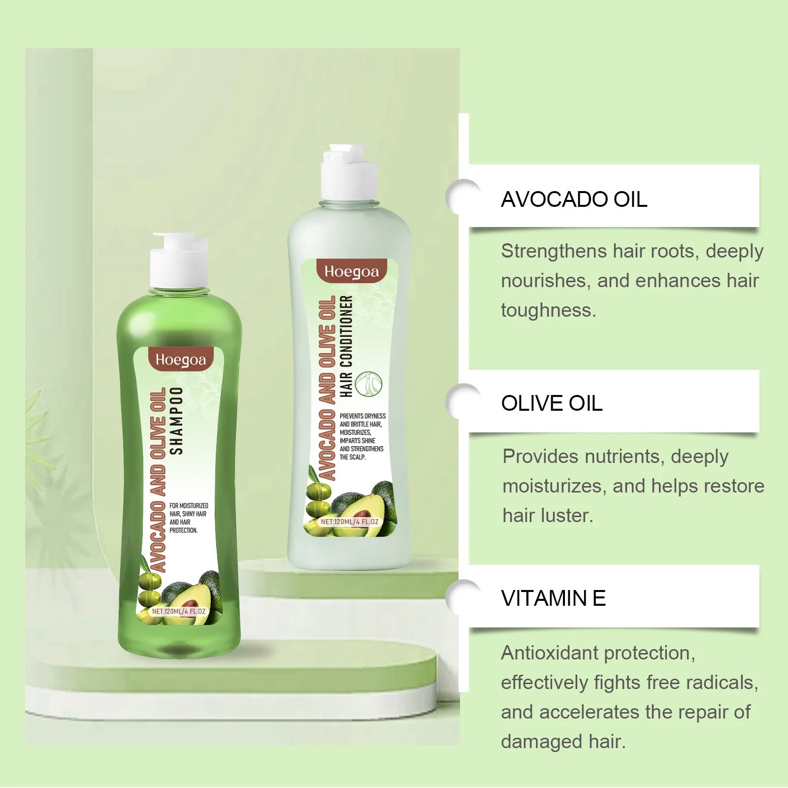 Hair Growth Shampoo Conditioner Set for Anti-Frizz and Deep Nourishment - Ultimate Solution for Healthy Hair Growth - Health and wellness