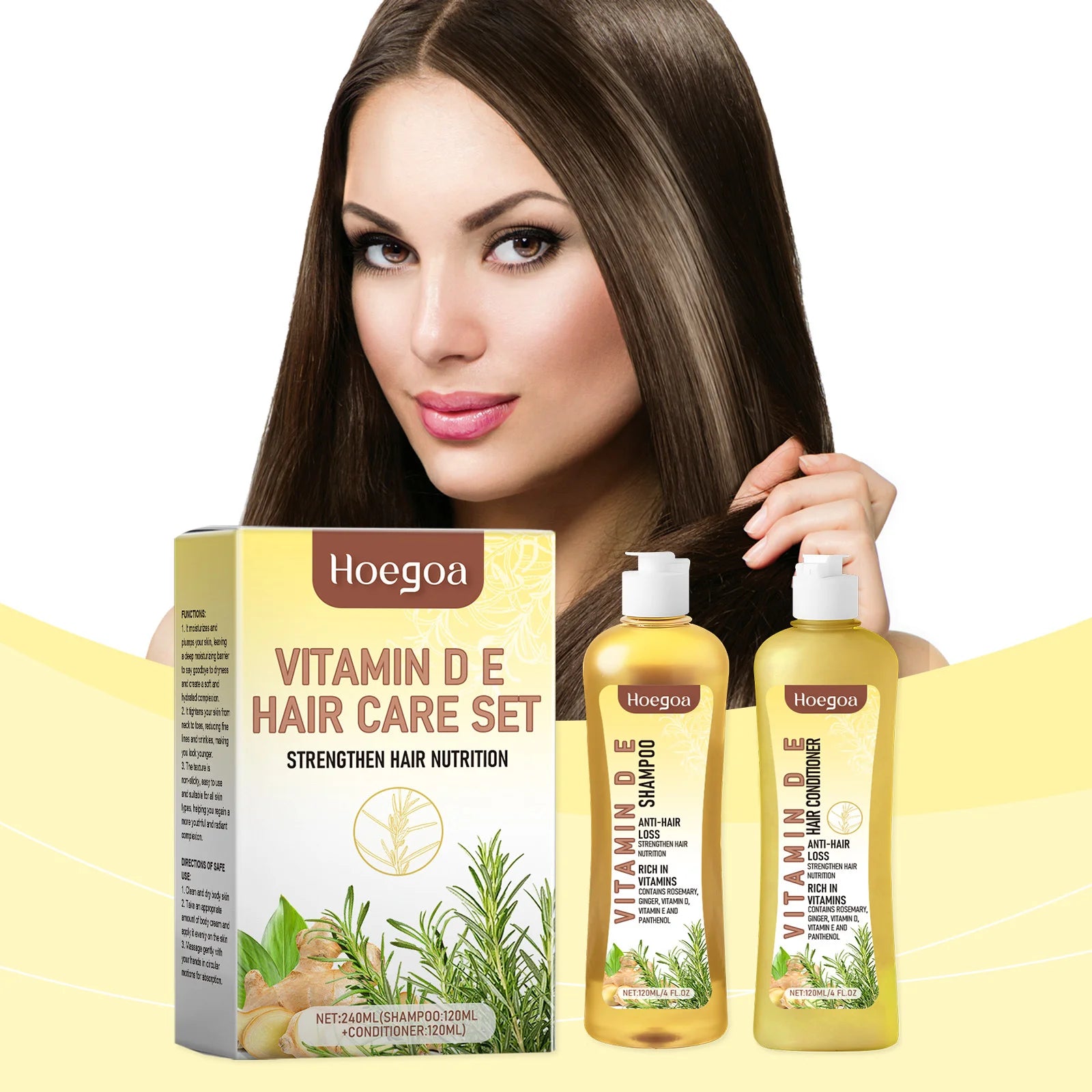Hair Growth Shampoo Conditioner Set for Anti-Frizz and Deep Nourishment - Ultimate Solution for Healthy Hair Growth - Health and wellness