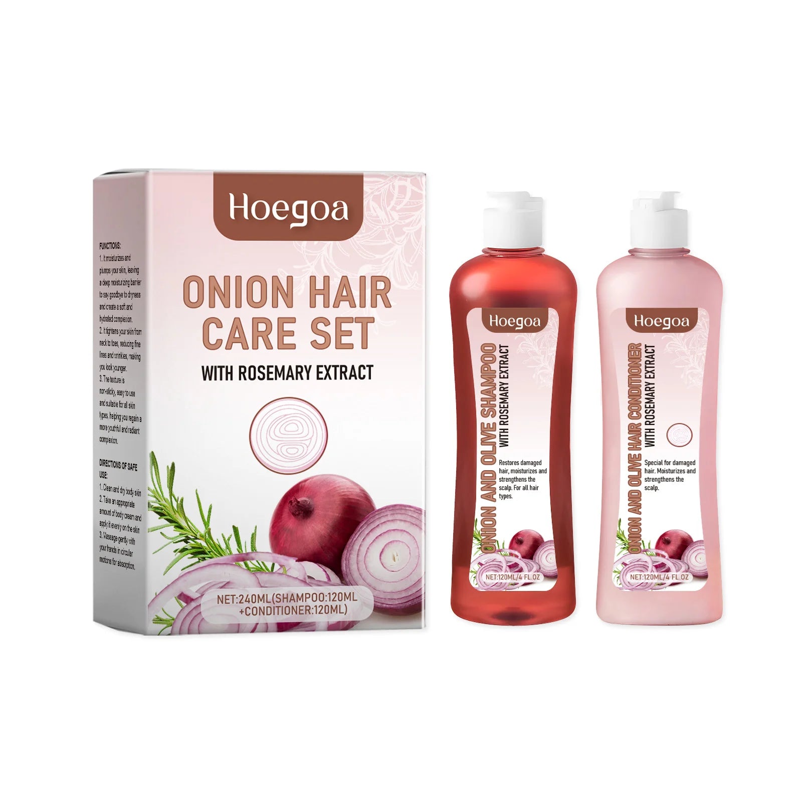 Hair Growth Shampoo Conditioner Set for Anti-Frizz and Deep Nourishment - Ultimate Solution for Healthy Hair Growth - Health and wellness