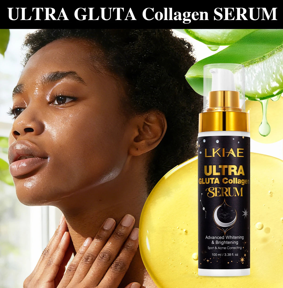 LKIAE Glutathione Collagen Serum - Brightening Formula 100ml - Health and wellness