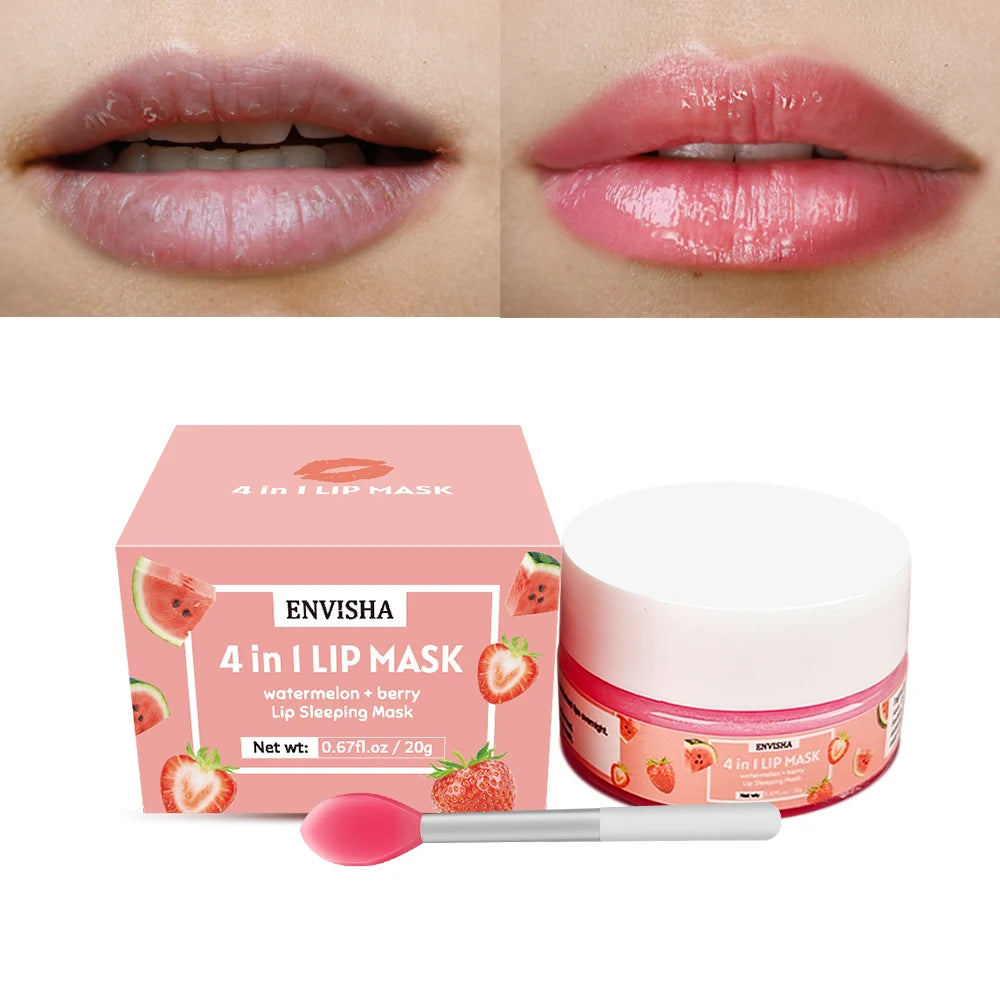ENVISHA Exfoliating Lip Mask & Overnight Lip Scrub - Health and wellness