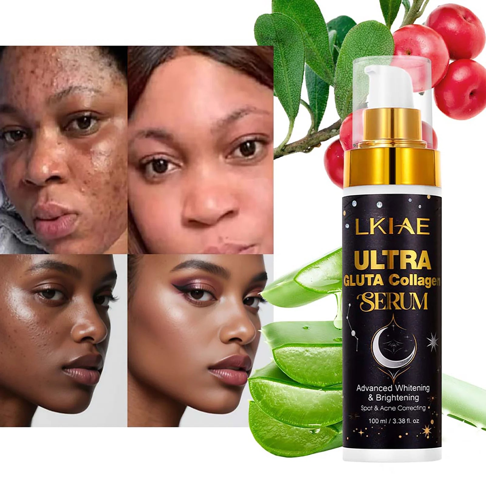 LKIAE Glutathione Collagen Serum - Brightening Formula 100ml - Health and wellness