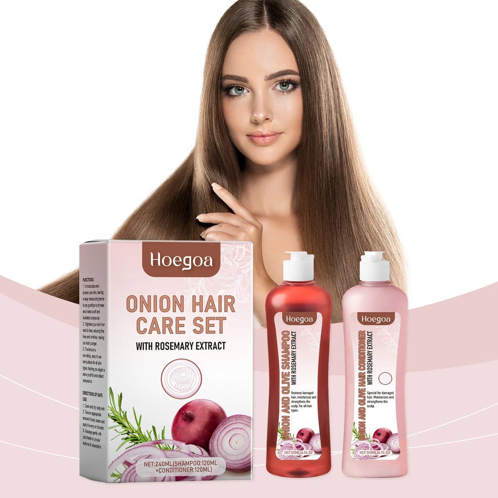 Hair Growth Shampoo Conditioner Set for Anti-Frizz and Deep Nourishment - Ultimate Solution for Healthy Hair Growth - Health and wellness