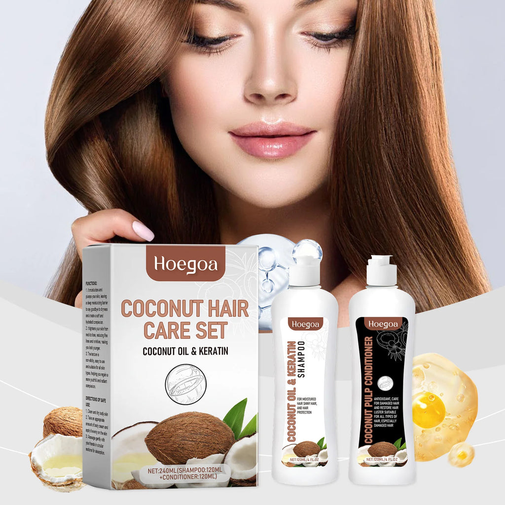 Hair Growth Shampoo Conditioner Set for Anti-Frizz and Deep Nourishment - Ultimate Solution for Healthy Hair Growth - Health and wellness
