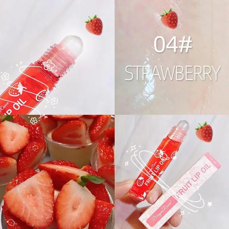 Fruity Roll-On Lip Gloss — Moisturizing & Glossy Finish