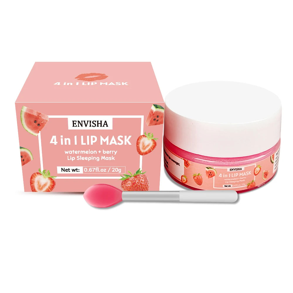 ENVISHA Exfoliating Lip Mask & Overnight Lip Scrub - Health and wellness