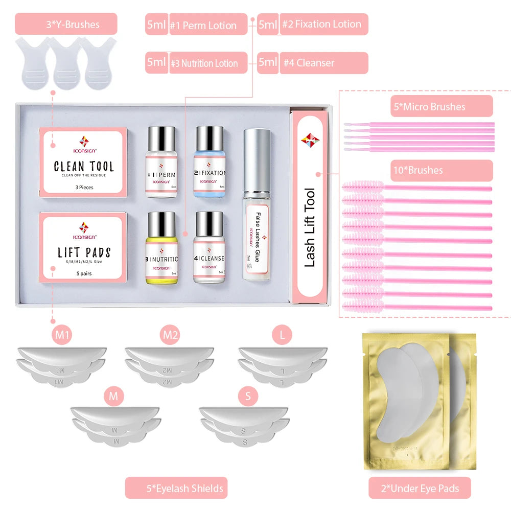 ICONSIGN Eyelash Lift Kit - Professional Lash Lift & Perm Set for Home and Salon - Health and wellness