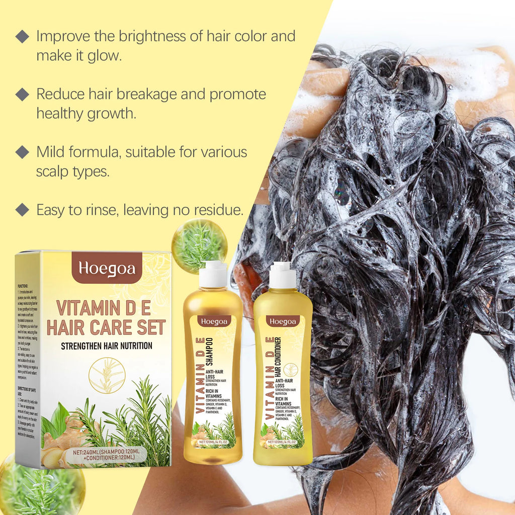 Hair Growth Shampoo Conditioner Set for Anti-Frizz and Deep Nourishment - Ultimate Solution for Healthy Hair Growth - Health and wellness