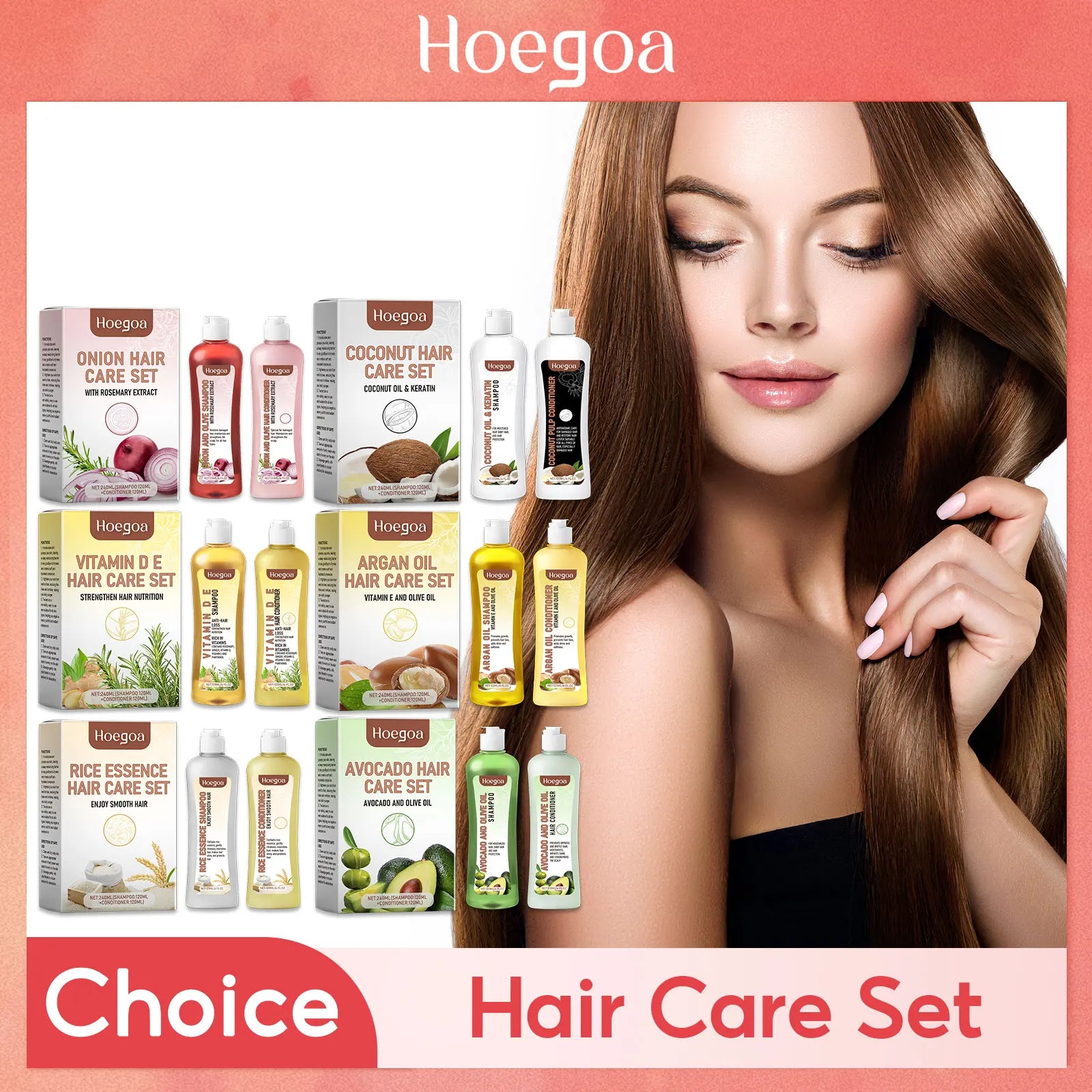 Hair Growth Shampoo Conditioner Set for Anti-Frizz and Deep Nourishment - Ultimate Solution for Healthy Hair Growth - Health and wellness
